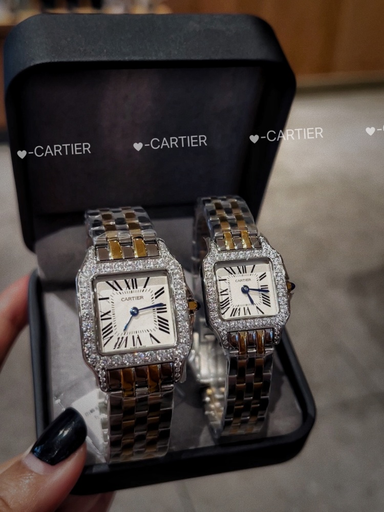 Couple-style Quartz Watch Chronograph 904L Stainless Steel 28x21mm  ,36x26mm-CT 145