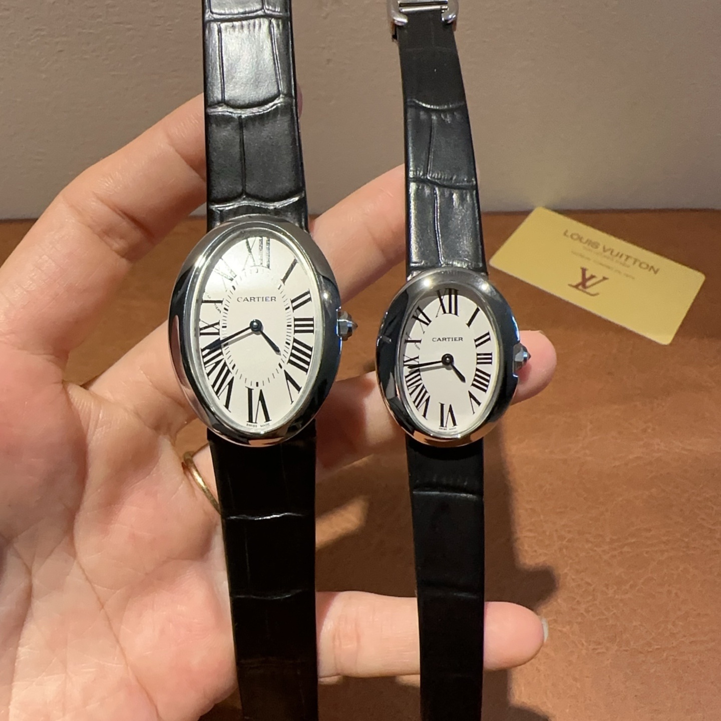 Couple-style Quartz Watch Chronograph 904L Stainless Steel 40x29mm     31x24mm -CT 124