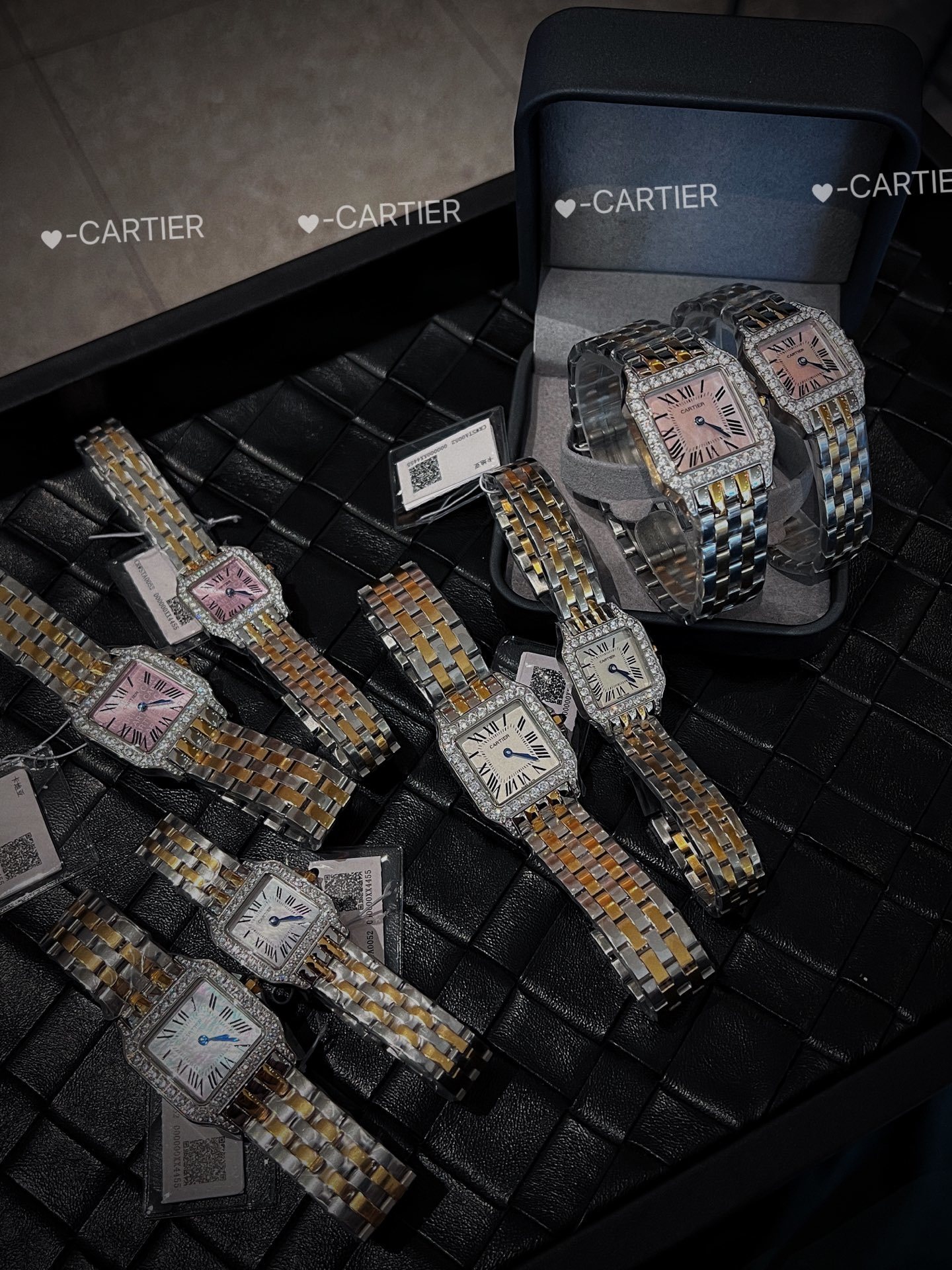 Couple-style Quartz Watch Chronograph 904L Stainless Steel 28x21mm  ,36x26mm-CT 145
