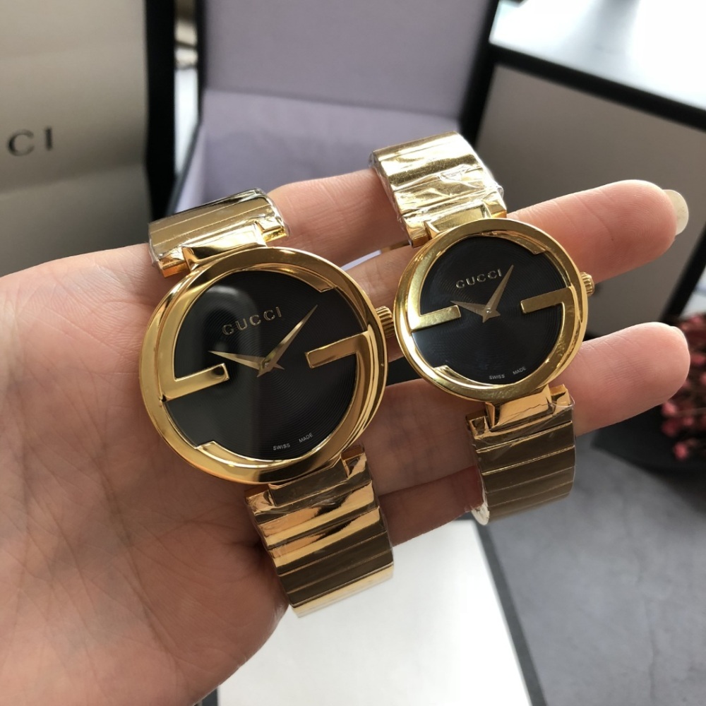 Couple-style Quartz Watch Chronograph 904L Stainless Steel 37mm    27mm -GC 6