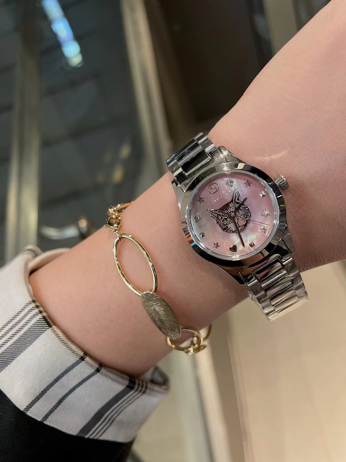 Women's  Quartz Watch Chronograph 904L Stainless Steel 28 mm- GC 28