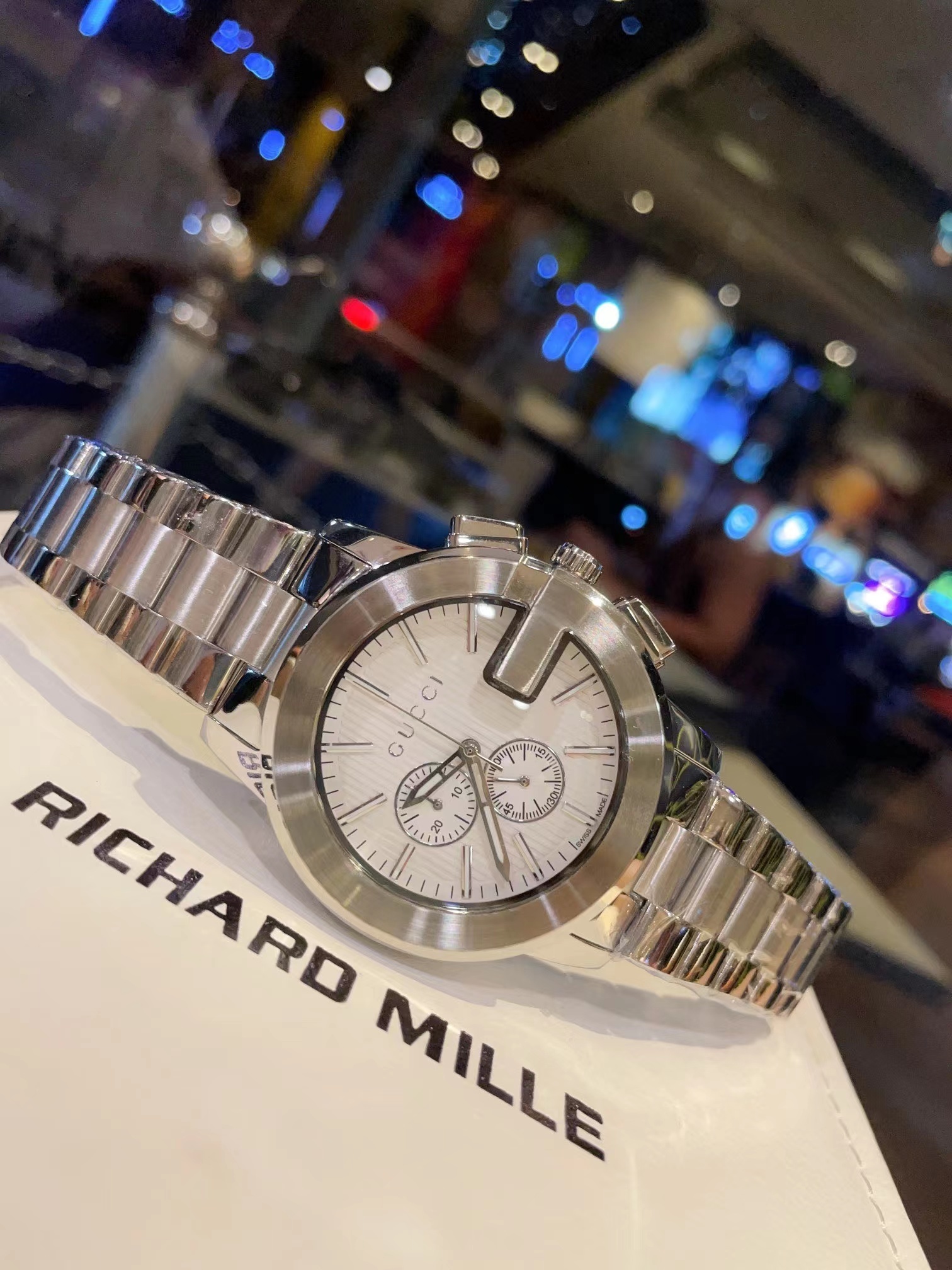 Men's Quartz Watch Chronograph 904L Stainless Steel 43 mm- GC 34