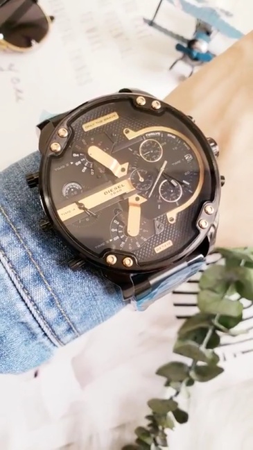 Men's Quartz Watch Chronograph 904L Stainless Steel  57 mm - DZ 12
