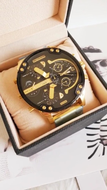 Men's Quartz Watch Chronograph 904L Stainless Steel 54  mm- DZ  17