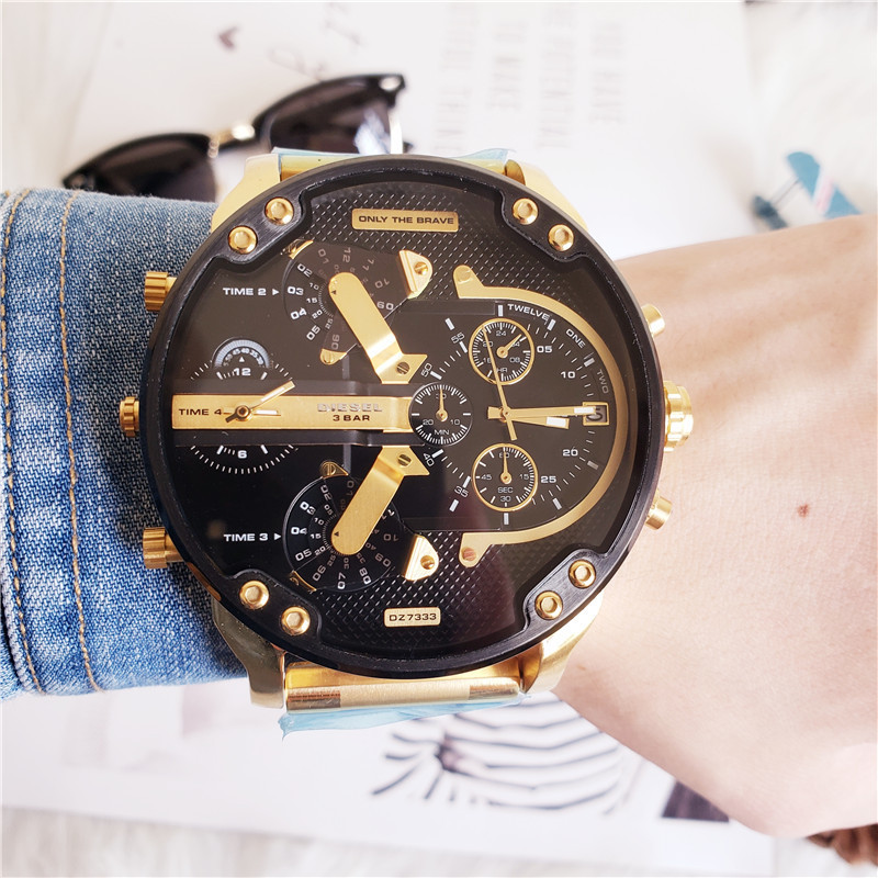 Men's Quartz Watch Chronograph 904L Stainless Steel 54  mm- DZ  17