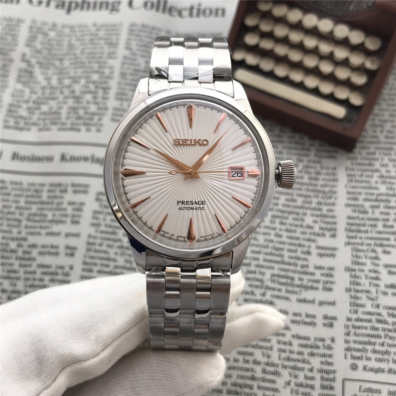 Men's Automatic Mechanical Watch 904L Stainless Steel 43mm- SK 12