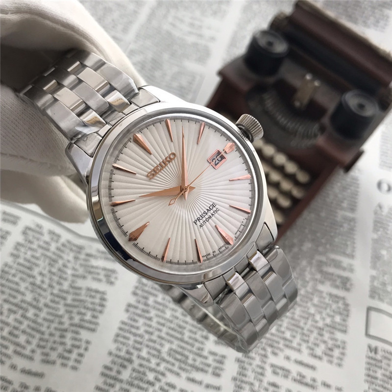 Men's Automatic Mechanical Watch 904L Stainless Steel 43mm- SK 12