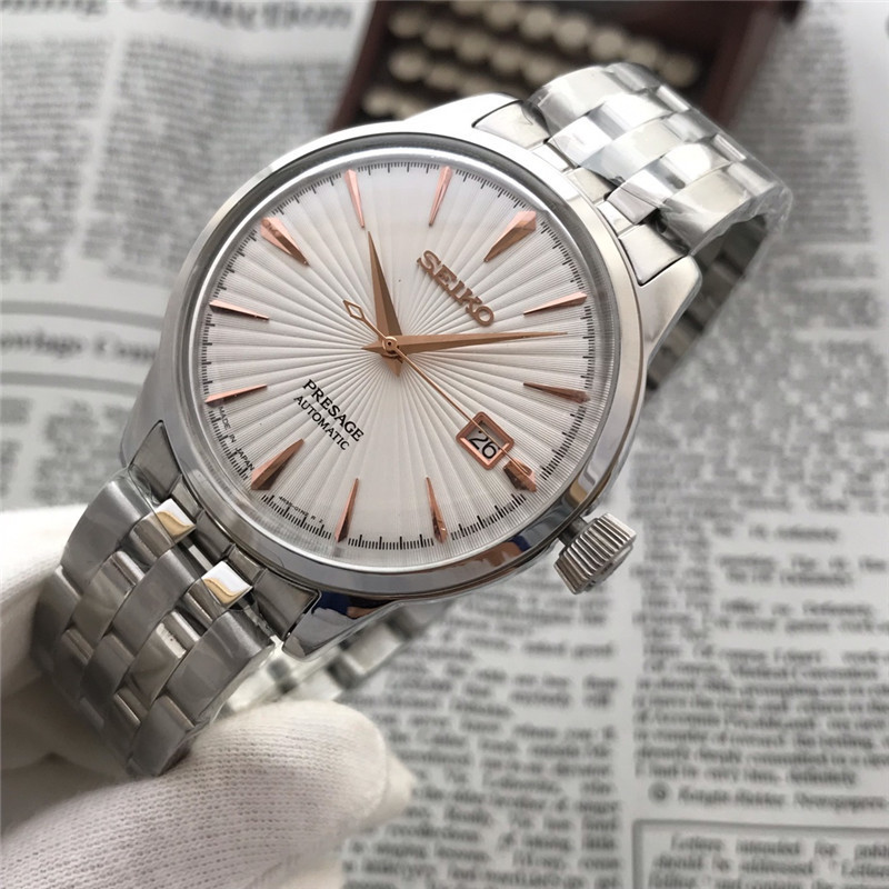 Men's Automatic Mechanical Watch 904L Stainless Steel 43mm- SK 12