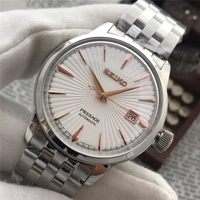 Men's Automatic Mechanical Watch 904L Stainless Steel 43mm- SK 12