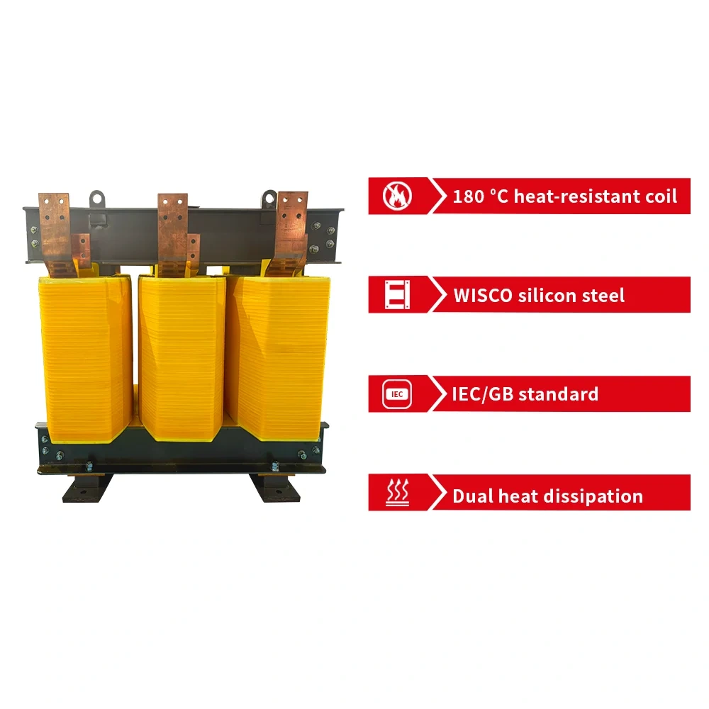 500KVA 800KVA 750 KVA 630KVA 400KVA Dry Transformer 400KW Step up Down Transformer 380V 400V 415V 440V to 380V 400V 440V 415V