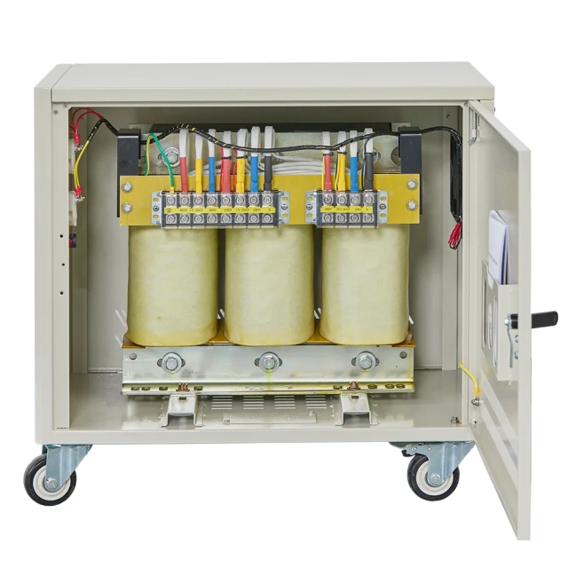Transformador de aislamiento reductor trifásico de 3 kVA, 5 kVA, 7 kVA, 10 kVA, 15 kVA y 30 kVA