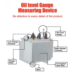 Transformador eléctrico trifásico personalizado de 11 kV, 22 kV, 30 kV y 33 kV, 1000 kVA y 1000 kW, distribución de media y alta tensión, sumergido en aceite.