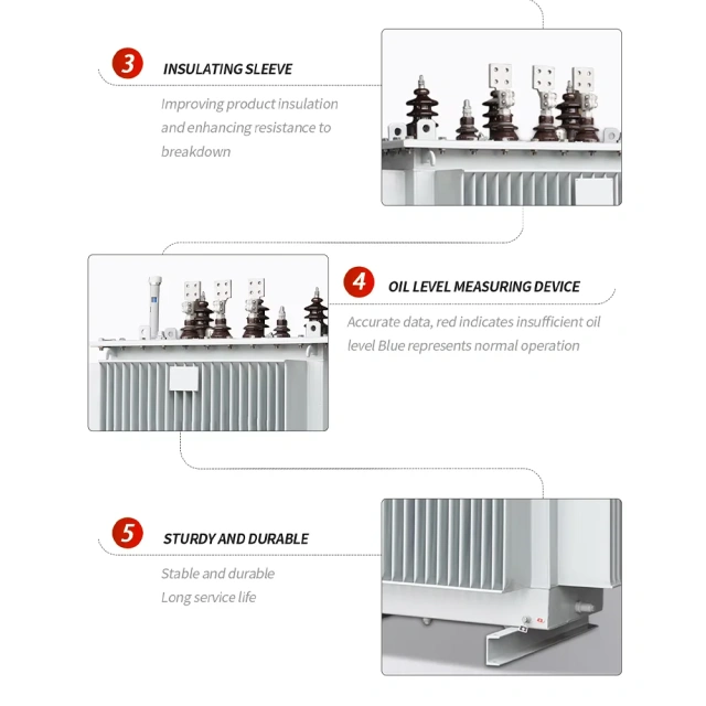 Transformador eléctrico trifásico personalizado de 11 kV, 22 kV, 30 kV y 33 kV, 1000 kVA y 1000 kW, distribución de media y alta tensión, sumergido en aceite.