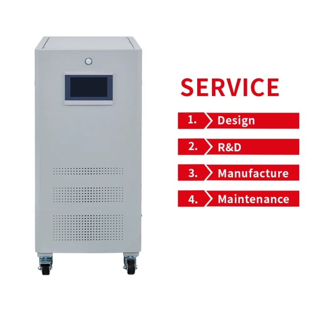 Estabilizador de potência trifásico SCR de 30 kVA, 50 kVA, 60 kVA e 100 kVA com regulador de tiristor.