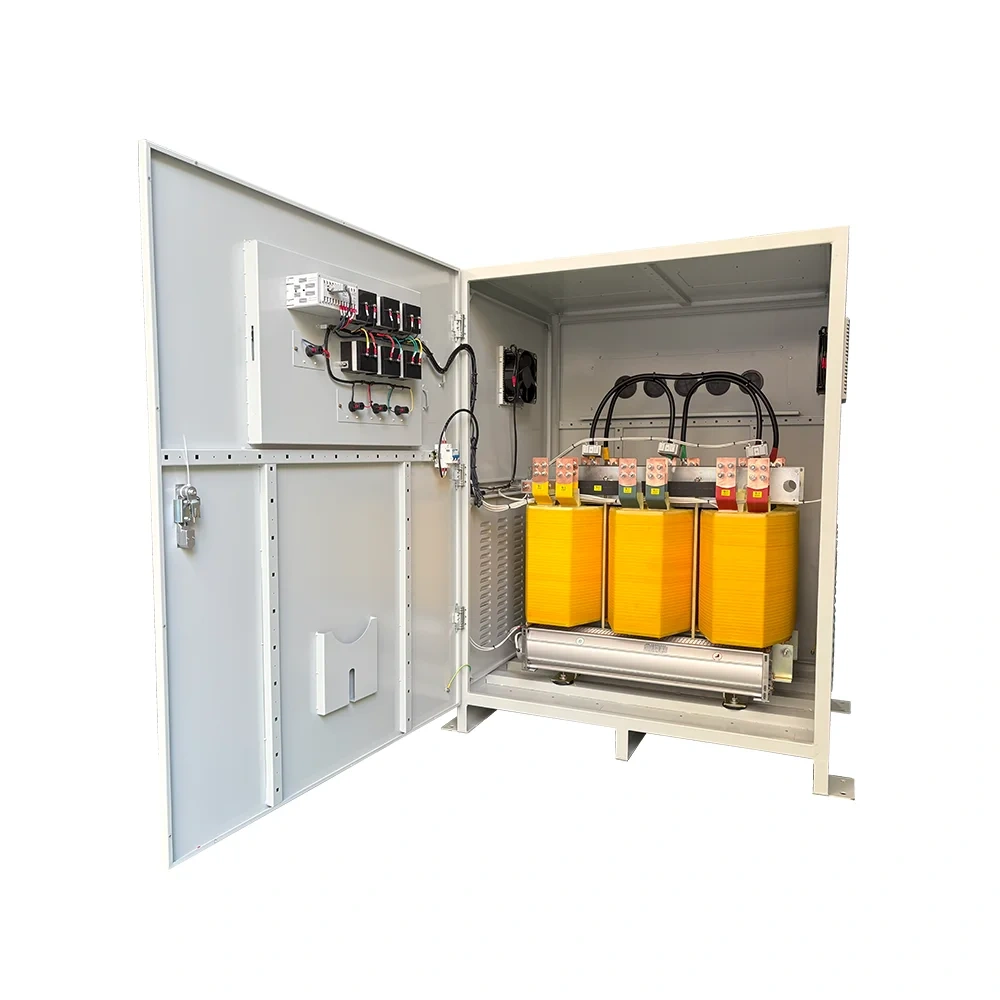 Transformador de energia trifásico de 400 kVA e 500 kVA com eficiência de 98%, para ambientes externos e internos, personalizável