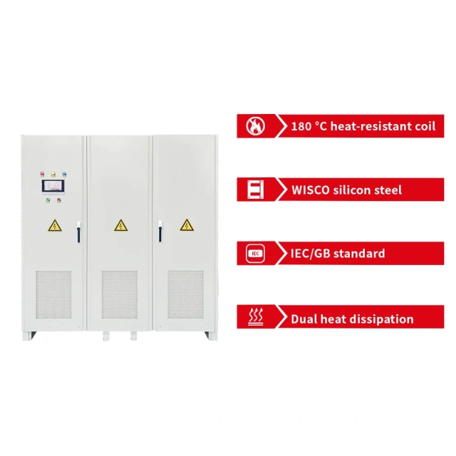 Estabilizador de tensão trifásico ASN - 1000 kVA 220 V/380 V; Regulador de tensão trifásico SCR eletrônico de 2000 kVA