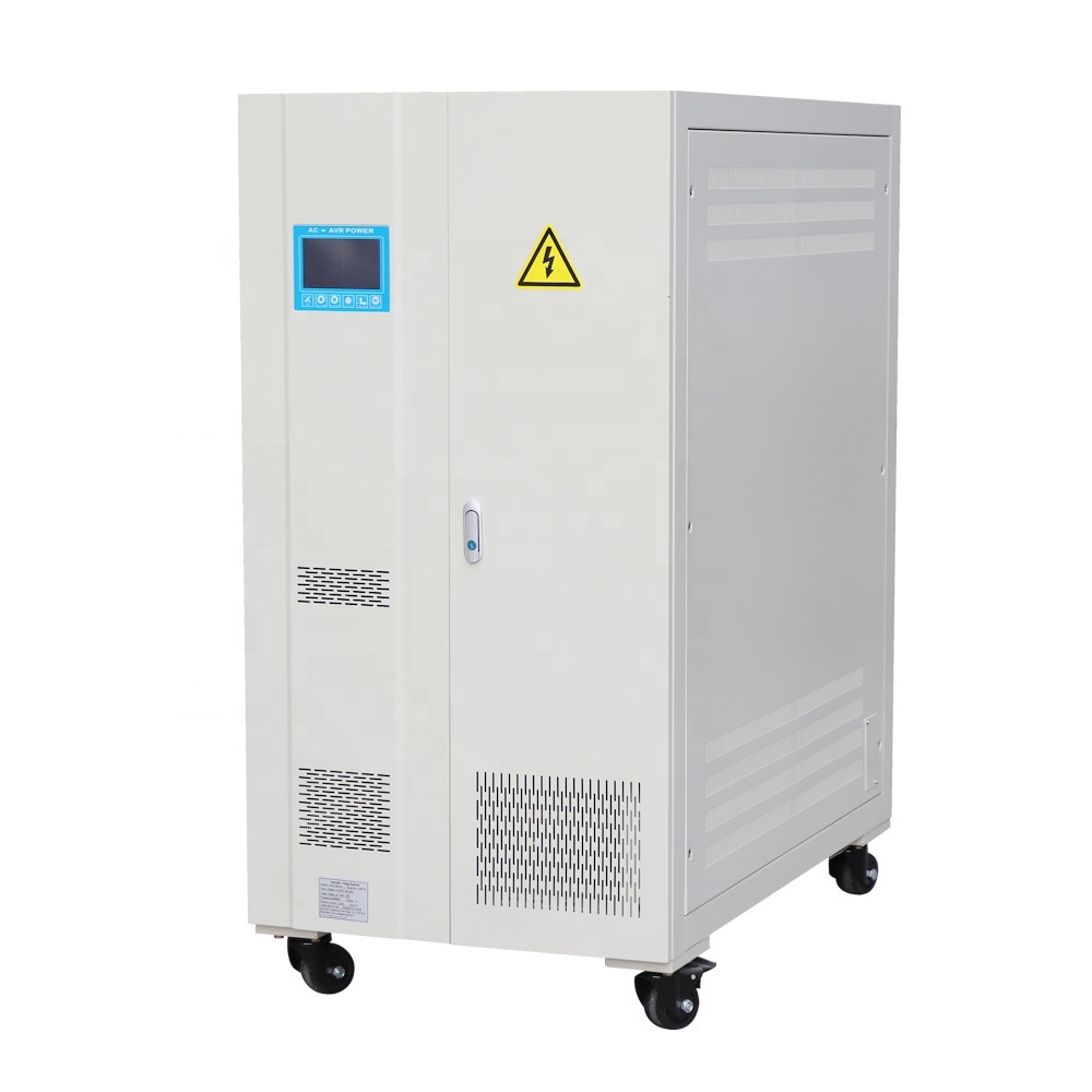 Regulador automático de voltaje (AVR) de 150 kVA, 200 kVA y 250 kVA para uso industrial trifásico.