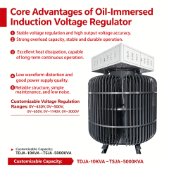 500KVA 1000KVA 2000KVA Oil Immersed Induction Voltage Regulator Three Phase 415V Voltage