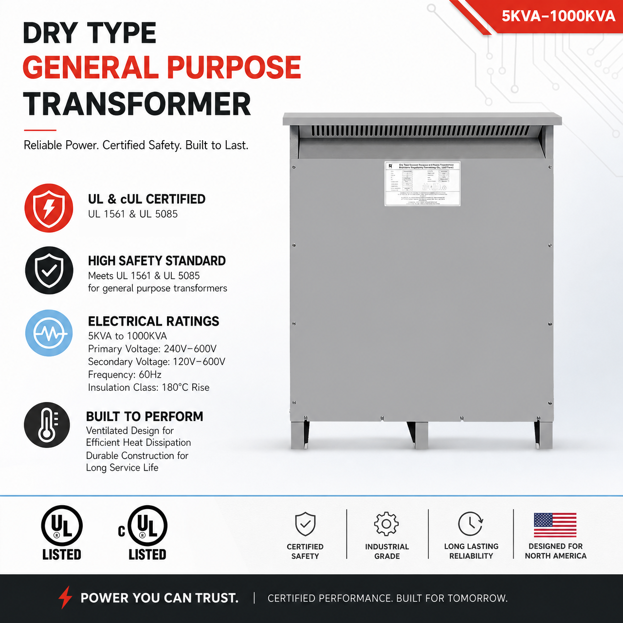 3 Phase  Transformer Replacement Compatible with 9T10A1005 9T10A1006 9T10A1007
