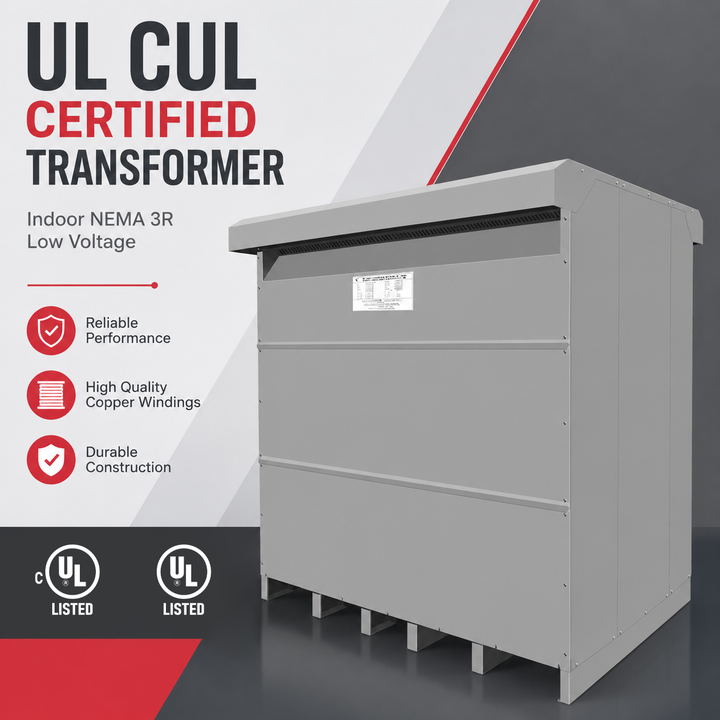 1000kVA 3 Phase Isolation Transformer 480V to 480Y/277V Dry Type VPI UL 1561 Industrial Power Distribution