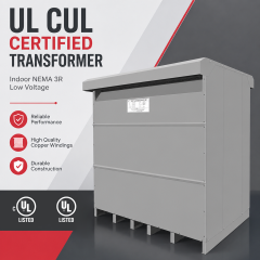 1000kVA 3 Phase Isolation Transformer 480V to 480Y/277V Dry Type VPI UL 1561 Industrial Power Distribution