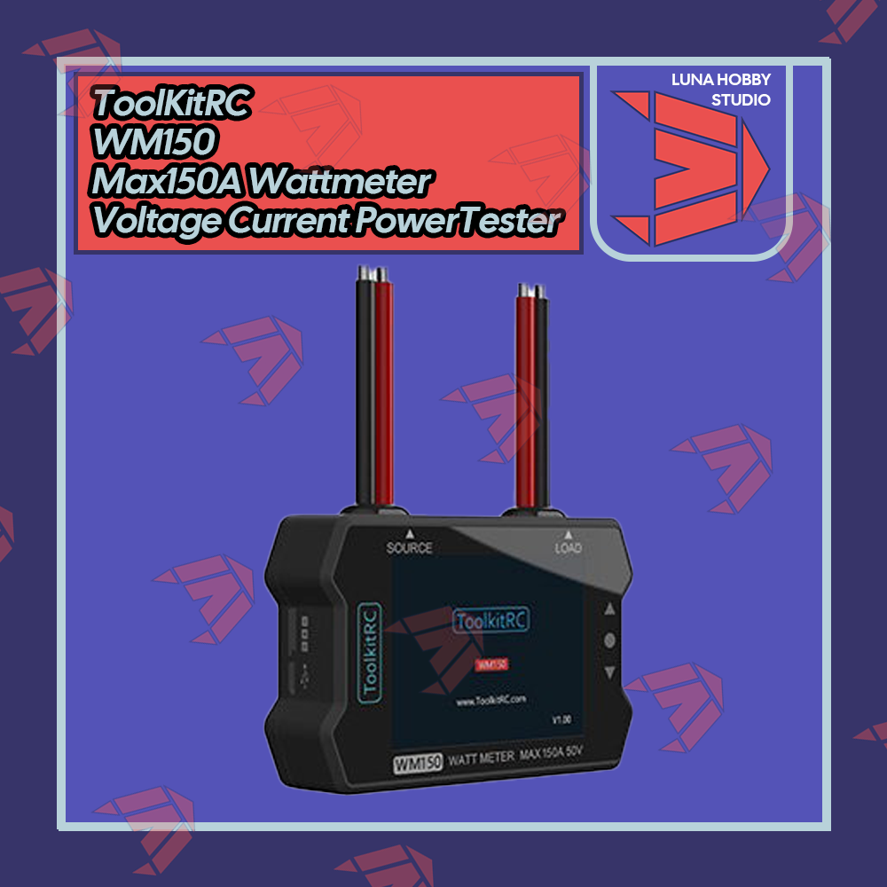 ToolKitRC WM150 Max 150A Wattmeter Current Voltage Power Tester | Luna Hobby Studio (LHS)