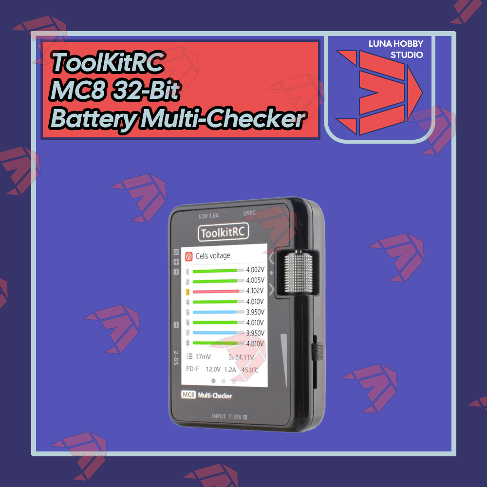ToolKitRC MC8 32 Bit Battery Multi-Checker | Luna Hobby Studio (LHS)