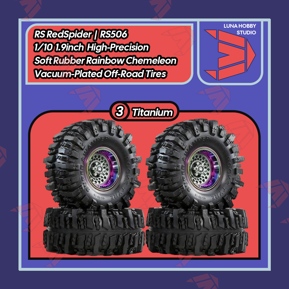 RS RedSpider 1/10 1.9inch High-Precision Soft Rubber Rainbow Chameleon Vacuum-Plated Off-Road Tires RS605｜LunaHobbyStudio LHS