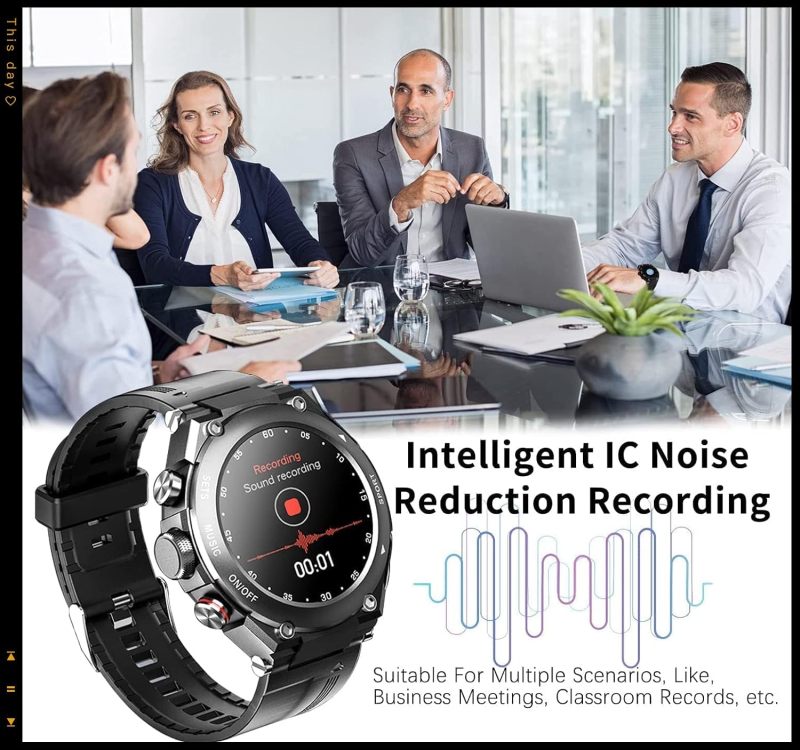 Smart Watch with Earbuds, Bluetooth 5.3 HiFi Sound Effect [GPS 45mm], US Version Compatible Android and iOS (Black)