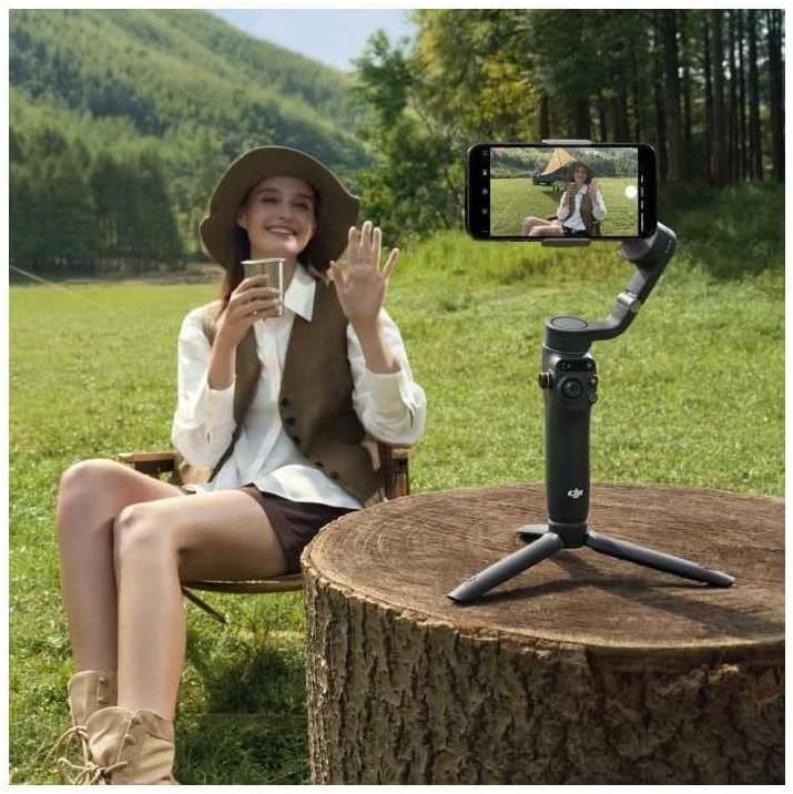 DJI Osmo Mobile 6 Gimbal Stabilizer for Smartphones, 3-Axis Phone Gimbal, Built-In Extension Rod, Object Tracking, Portable and Foldable, Vlogging Stabilizer, YouTube TikTok, Slate Gray