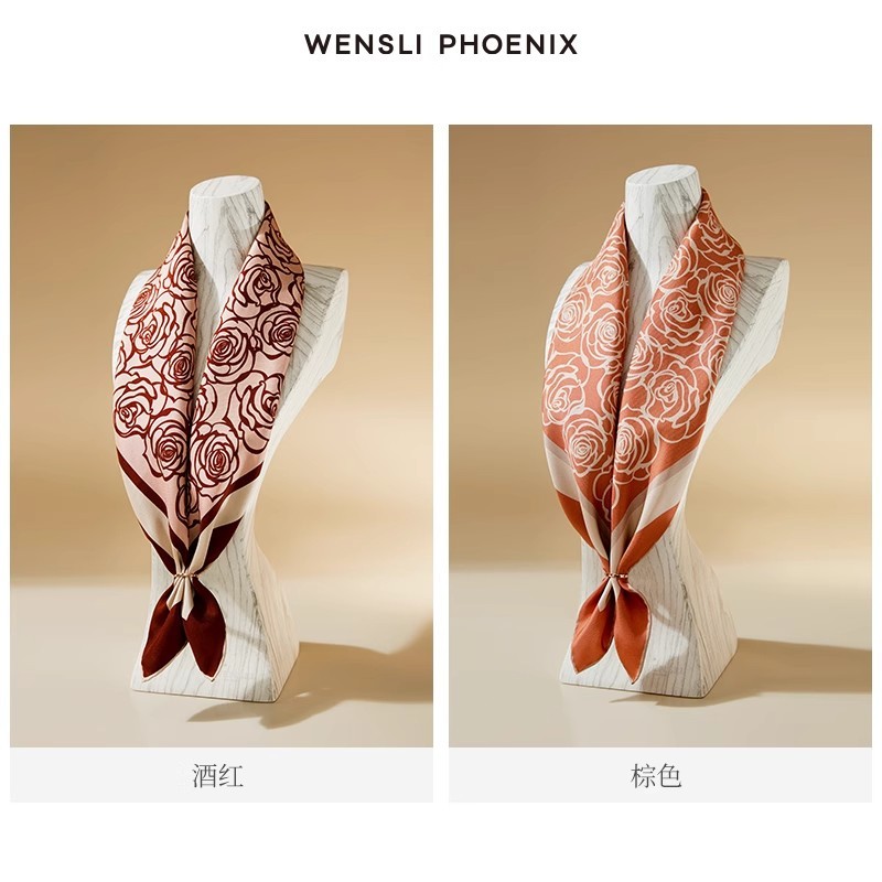 F3004 China Silk Square Scarf