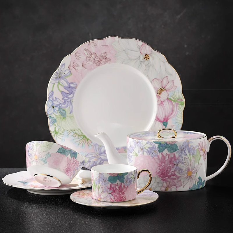 H0012 Jingdezhen Porcelain Tea and Coffee Cup Set, China