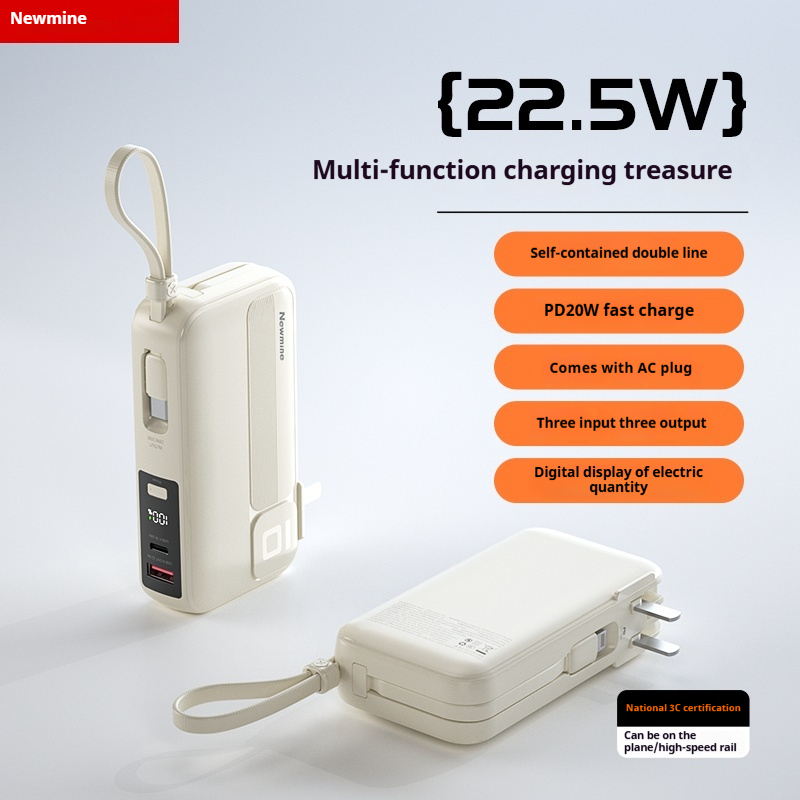 E9023 Newmine Power Bank with Built-in Plug