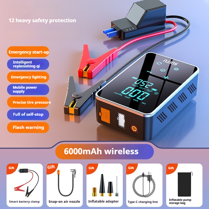 A0004 7-in-1 Wireless Car Jump Starter & Tire Inflator