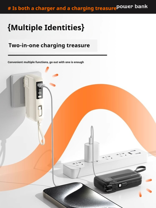 E9023 Newmine Power Bank with Built-in Plug