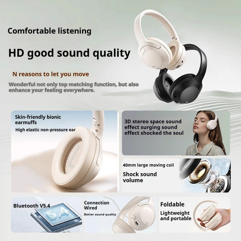 E9029 Philips Over-Ear Skin-Friendly Bluetooth Headphones