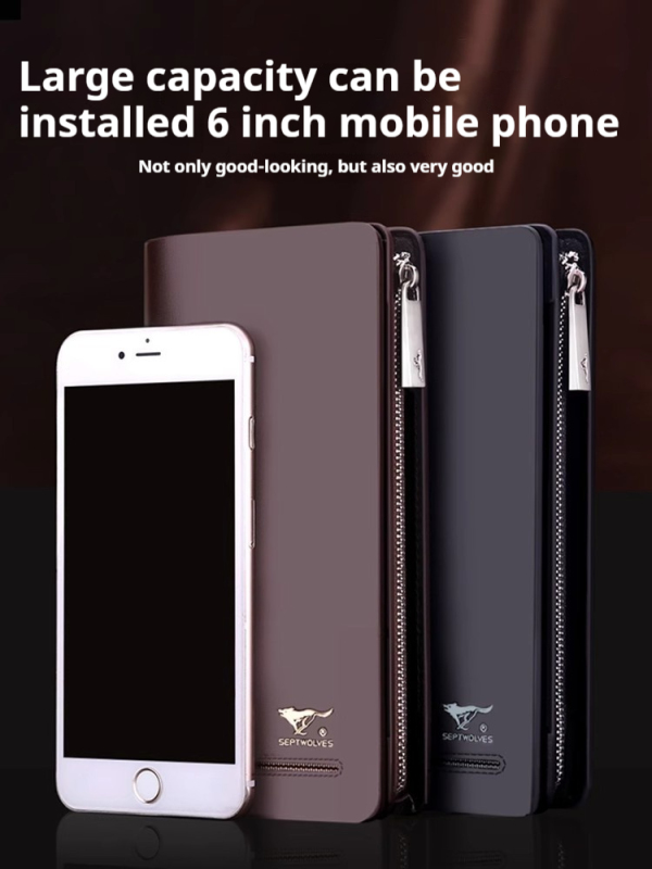 L0006 Septwolves Men's Long Wallet