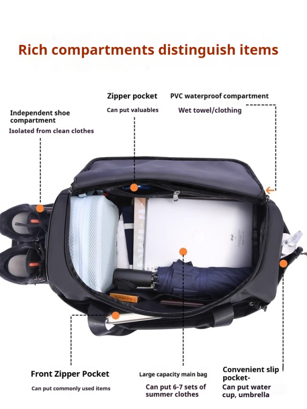 L0011 Septwolves Men's Carry-On Travel Bag