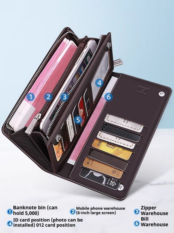 L0006 Septwolves Men's Long Wallet