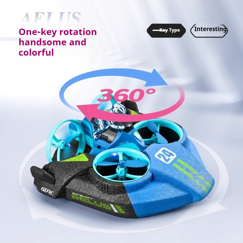 T0011 3-in-1 Waterproof Amphibious RC Drone Toy