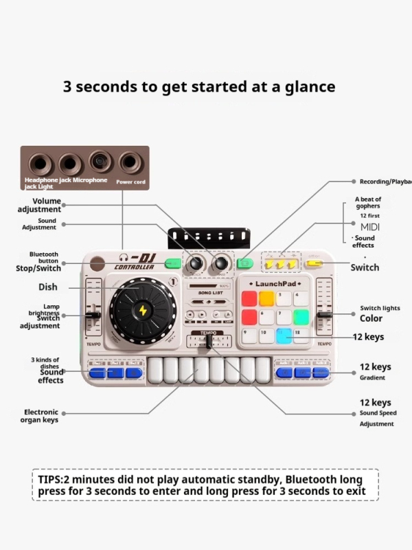 T0010 Kids' Electronic Keyboard Toy