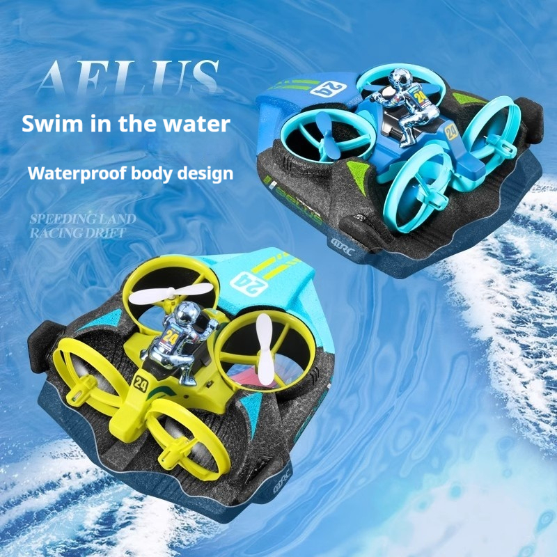 T0011 3-in-1 Waterproof Amphibious RC Drone Toy