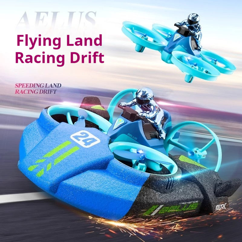 T0011 3-in-1 Waterproof Amphibious RC Drone Toy