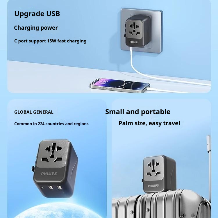 E9034 Philips Convertible Global Travel Adapter 65W