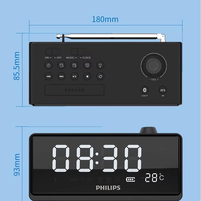 E9038 Philips Multi-functional Desktop Bluetooth Speaker Radio with Alarm Clock