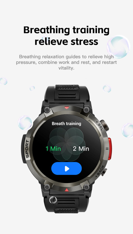 E2010  S100 Outdoor Waterproof Illumination Smartwatch