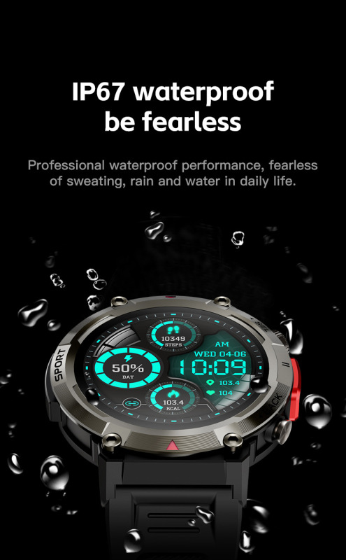 E2010  S100 Outdoor Waterproof Illumination Smartwatch