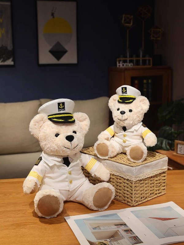 C0011 Captain Teddy Bear Plush Toy