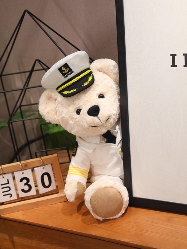 C0011 Captain Teddy Bear Plush Toy