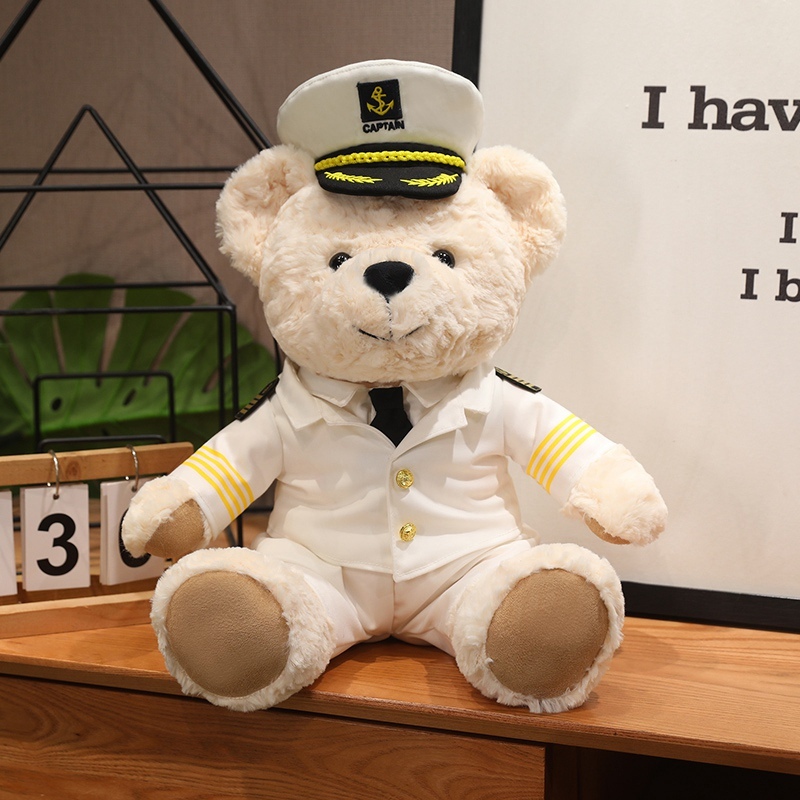 C0011 Captain Teddy Bear Plush Toy